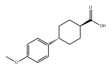 Cyclohexanecarboxylic acid, 4-(4-methoxyphenyl)-, trans- Structure