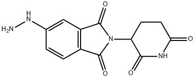 1H-Isoindole-1,3(2H)-dione, 2-(2,6-dioxo-3-piperidinyl)-5-hydrazinyl- 구조식 이미지