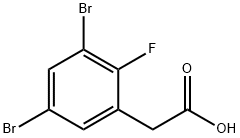 Benzeneacetic acid, 3,5-dibromo-2-fluoro- Structure