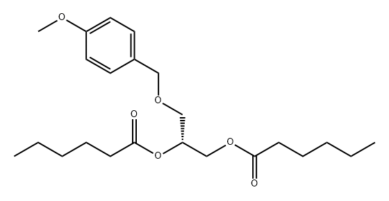 Hexanoic acid, (1R)-1-[[(4-methoxyphenyl)methoxy]methyl]-1,2-ethanediyl ester (9CI) 구조식 이미지