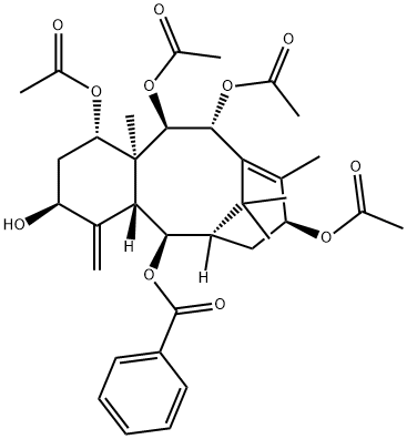 6,10-Methanobenzocyclodecene-1,3,5,8,11,12-hexol, 1,2,3,4,4a,5,6,7,8,11,12,12a-dodecahydro-9,12a,13,13-tetramethyl-4-methylene-, 1,8,11,12-tetraacetate 5-benzoate, (1S,3S,4aR,5R,6R,8S,11R,12R,12aS)- Structure