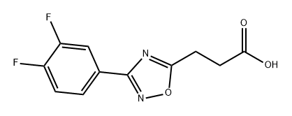 1,2,4-Oxadiazole-5-propanoic acid, 3-(3,4-difluorophenyl)- Structure