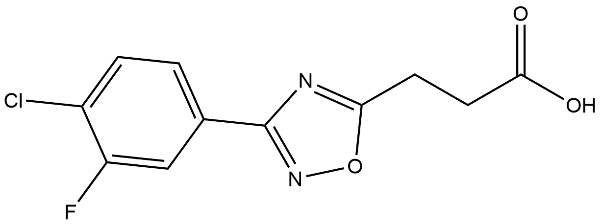 3-(4-Chloro-3-fluorophenyl)-1,2,4-oxadiazole-5-propanoic acid Structure