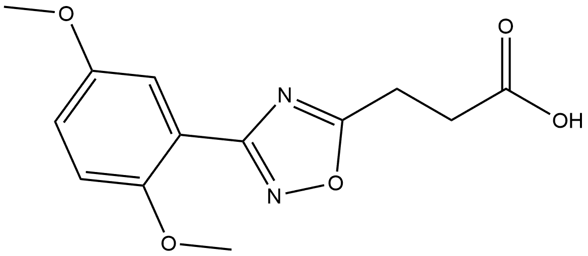 3-(2,5-Dimethoxyphenyl)-1,2,4-oxadiazole-5-propanoic acid Structure