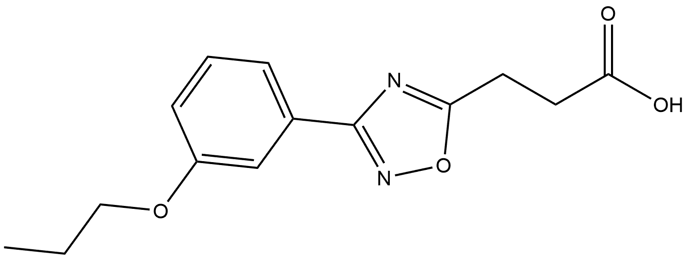 3-(3-Propoxyphenyl)-1,2,4-oxadiazole-5-propanoic acid Structure