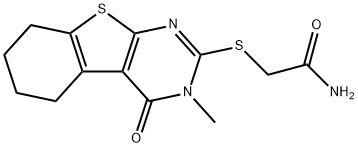 Acetamide, 2-[(3,4,5,6,7,8-hexahydro-3-methyl-4-oxo[1]benzothieno[2,3-d]pyrimidin-2-yl)thio]- Structure
