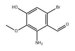 Benzaldehyde, 2-amino-6-bromo-4-hydroxy-3-methoxy- Structure