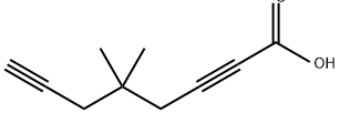 2,7-Octadiynoic acid, 5,5-dimethyl- Structure