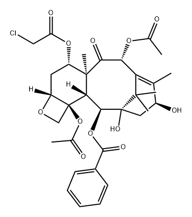 Acetic acid, 2-chloro-, (2aR,4S,4aS,6R,9S,11S,12S,12aR,12bS)-6,12b-bis(acetyloxy)-12-(benzoyloxy)-2a,3,4,4a,5,6,9,10,11,12,12a,12b-dodecahydro-9,11-dihydroxy-4a,8,13,13-tetramethyl-5-oxo-7,11-methano-1H-cyclodeca[3,4]benz[1,2-b]oxet-4-yl ester Structure