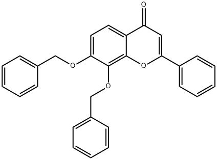 4H-1-Benzopyran-4-one, 2-phenyl-7,8-bis(phenylmethoxy)- 구조식 이미지