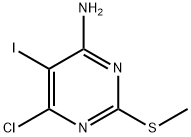 4-Pyrimidinamine, 6-chloro-5-iodo-2-(methylthio)- Structure