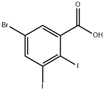 Benzoic acid, 5-bromo-2,3-diiodo- Structure