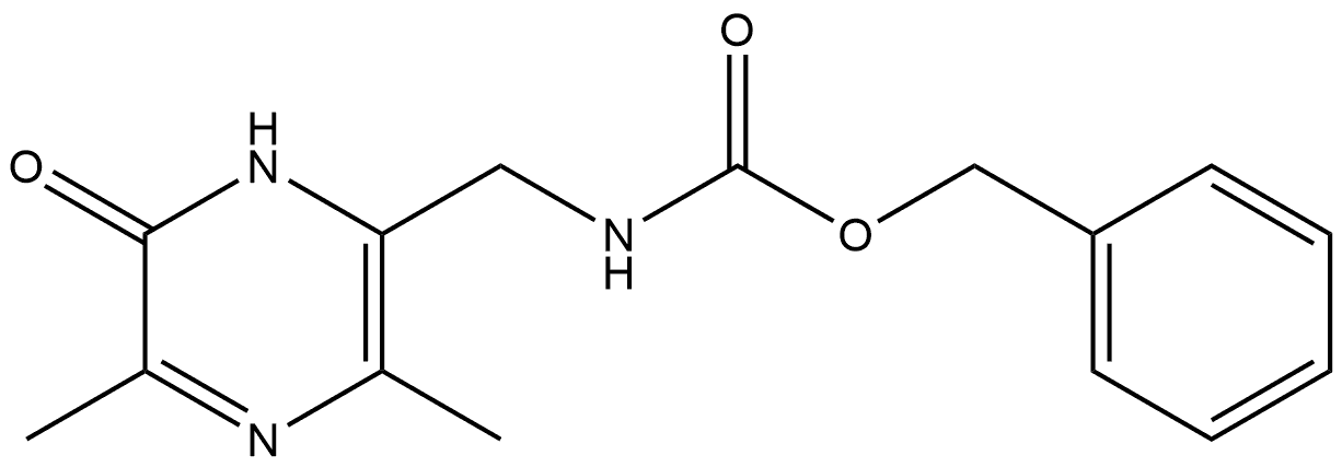 Carbamic acid, [(1,6-dihydro-3,5-dimethyl-6-oxopyrazinyl)methyl]-, phenylmethyl ester (9CI) Structure