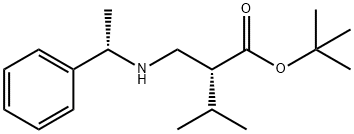 Butanoic acid, 3-methyl-2-[[[(1S)-1-phenylethyl]amino]methyl]-, 1,1-dimethylethyl ester, (2R)- Structure