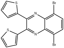 Quinoxaline, 5,8-dibromo-2,3-di-2-thienyl- Structure