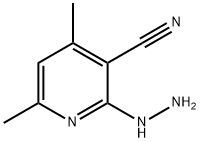 3-Pyridinecarbonitrile, 2-hydrazinyl-4,6-dimethyl- Structure