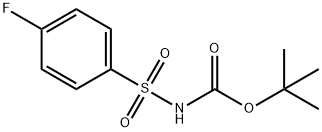 Carbamic acid, N-[(4-fluorophenyl)sulfonyl]-, 1,1-dimethylethyl ester Structure