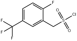 Benzenemethanesulfonyl chloride, 2-fluoro-5-(trifluoromethyl)- Structure