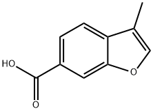 6-Benzofurancarboxylic acid, 3-methyl- 구조식 이미지