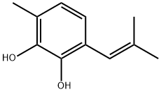 1,2-Benzenediol, 3-methyl-6-(2-methyl-1-propen-1-yl)- Structure