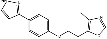 Thiazole, 4-methyl-5-[2-[4-(1H-pyrazol-3-yl)phenoxy]ethyl]- Structure