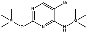 5-Bromo-N-(trimethylsilyl)-2-((trimethylsilyl)oxy)pyrimidin-4-amine 구조식 이미지