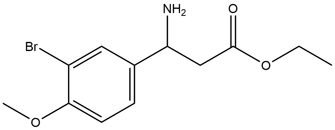 Benzenepropanoic acid, β-amino-3-bromo-4-methoxy-, ethyl ester Structure