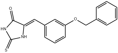 4-Imidazolidinone, 5-[[3-(phenylmethoxy)phenyl]methylene]-2-thioxo-, (5Z)- 구조식 이미지