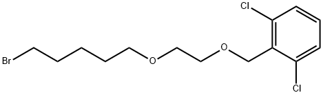 Benzene, 2-[[2-[(5-bromopentyl)oxy]ethoxy]methyl]-1,3-dichloro- 구조식 이미지