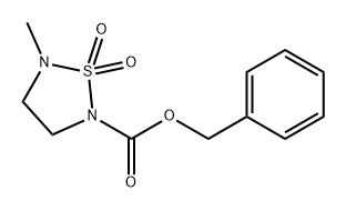 1,2,5-Thiadiazolidine-2-carboxylic acid, 5-methyl-, phenylmethyl ester, 1,1-dioxide Structure