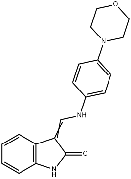 2H-Indol-2-one, 1,3-dihydro-3-[[[4-(4-morpholinyl)phenyl]amino]methylene]- Structure