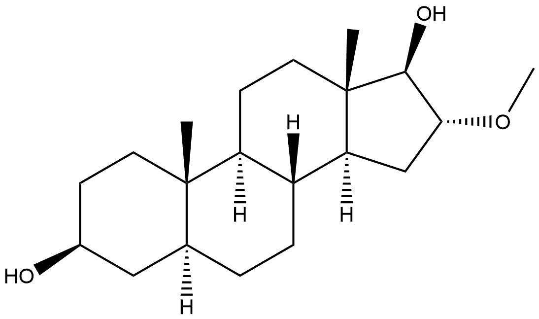 Androstane-3,17-diol, 16-methoxy-, (3β,5α,16α,17β)- (9CI) Structure