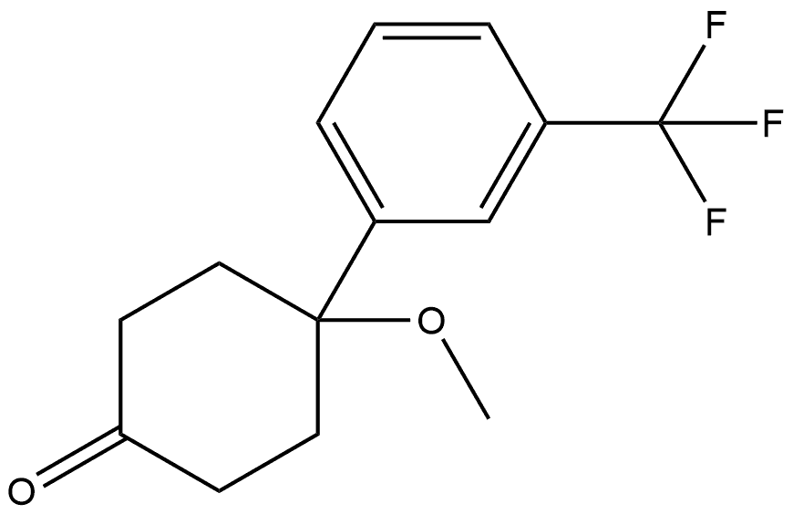 4-Methoxy-4-[3-(trifluoromethyl)phenyl]cyclohexanone Structure