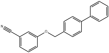 Benzonitrile, 3-([1,1'-biphenyl]-4-ylmethoxy)- Structure