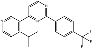 Pyrimidine, 4-[4-(1-methylethyl)-3-pyridinyl]-2-[4-(trifluoromethyl)phenyl]- Structure