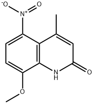 8-Methoxy-4-methyl-5-nitroquinolin-2(1H)-one 구조식 이미지