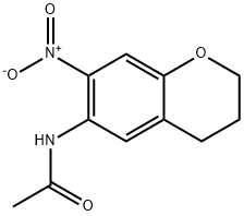 N-(7-NITRO-3,4-DIHYDRO-2H-CHROMEN-6-YL)ACETAMIDE 구조식 이미지
