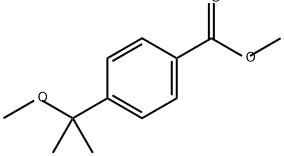 Benzoic acid, 4-(1-methoxy-1-methylethyl)-, methyl ester Structure