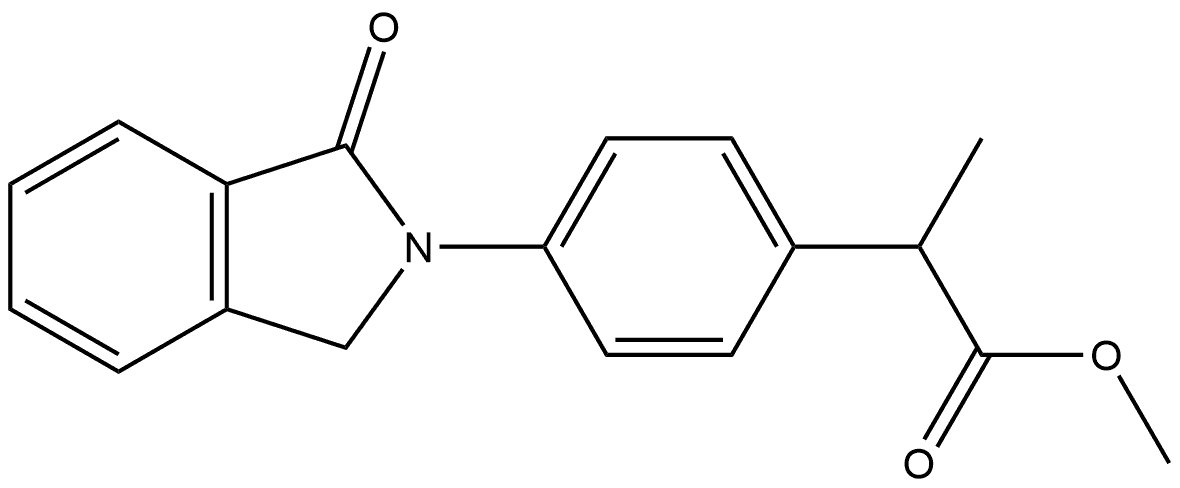 Benzeneacetic acid, 4-(1,3-dihydro-1-oxo-2H-isoindol-2-yl)-α-methyl-, methyl ester 구조식 이미지