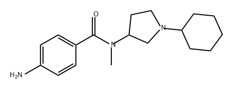 Benzamide, 4-amino-N-(1-cyclohexyl-3-pyrrolidinyl)-N-methyl- 구조식 이미지