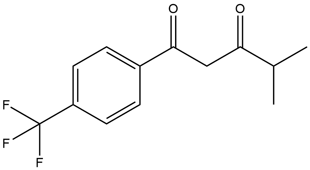 4-Methyl-1-[4-(trifluoromethyl)phenyl]-1,3-pentanedione Structure