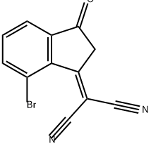 Propanedinitrile, 2-(7-bromo-2,3-dihydro-3-oxo-1H-inden-1-ylidene)- Structure