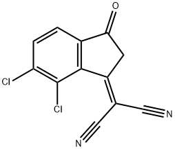 Propanedinitrile, 2-(6,7-dichloro-2,3-dihydro-3-oxo-1H-inden-1-ylidene)- Structure