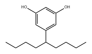 1,3-Benzenediol, 5-(1-butylpentyl)- Structure