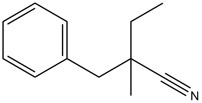 Benzenepropanenitrile, α-ethyl-α-methyl- Structure