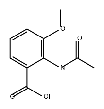 Benzoic acid, 2-(acetylamino)-3-methoxy- Structure