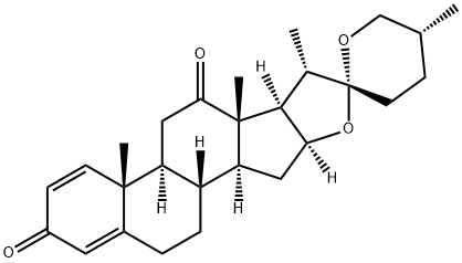 Spirosta-1,4-diene-3,12-dione, (25R)- (9CI) Structure