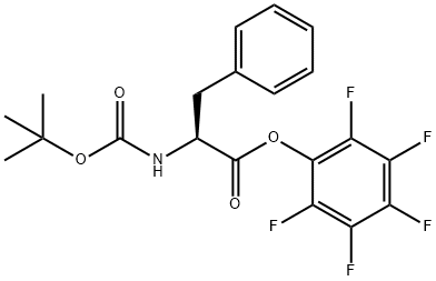 L-Phenylalanine, N-[(1,1-dimethylethoxy)carbonyl]-, 2,3,4,5,6-pentafluorophenyl ester Structure