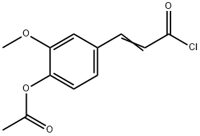 2-Propenoyl chloride, 3-[4-(acetyloxy)-3-methoxyphenyl]- 구조식 이미지