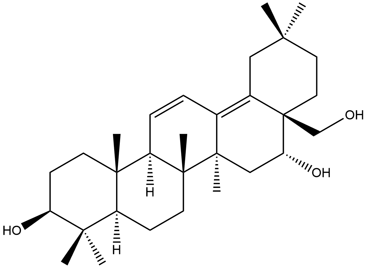 Oleana-11,13(18)-diene-3,16,28-triol, (3β,16α)- 구조식 이미지